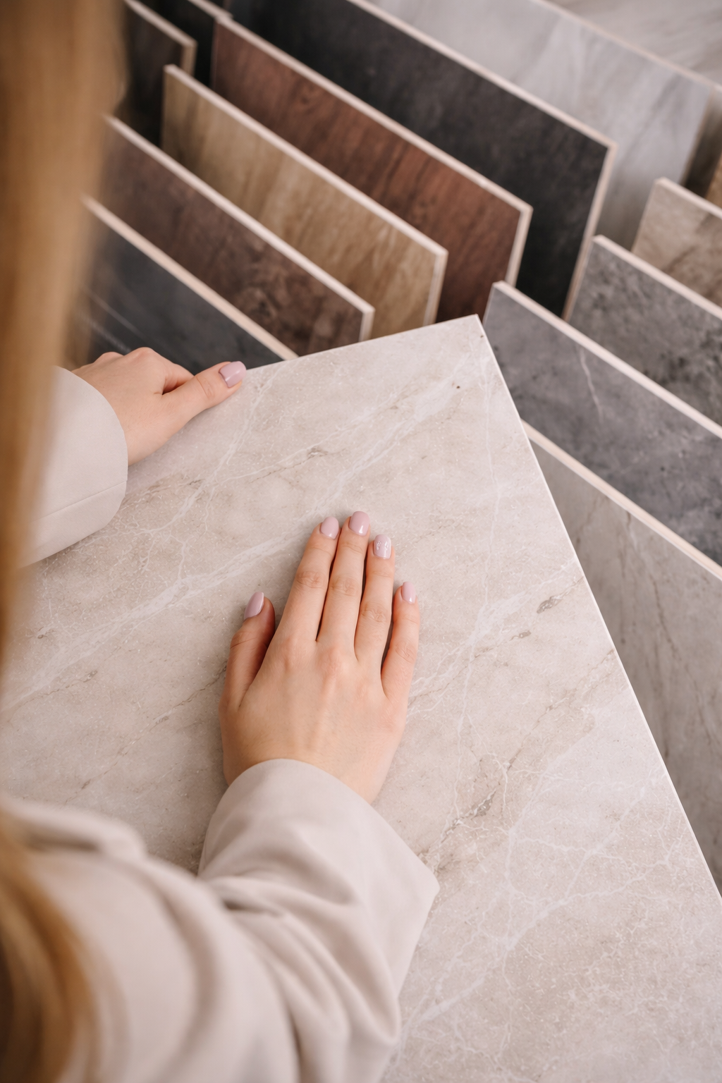 Premium porcelain tile selection